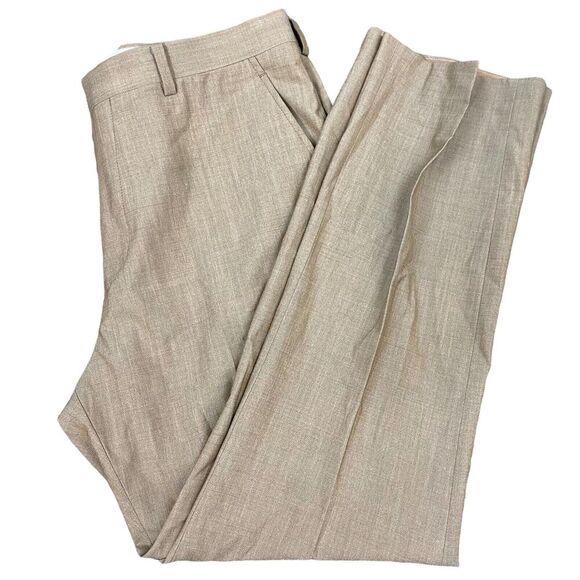 Indochino Men's Brown Wool Flat Front Dress Work Career Trouser Pants W36 L30 - Picture 3 of 6